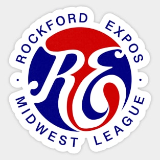 Defunct Rockford Expos Minor League Baseball 1988 Sticker